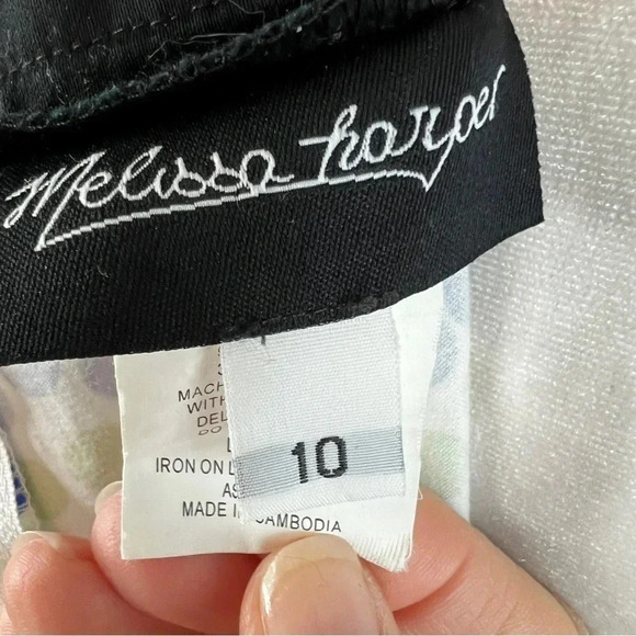 MELISSA HARPER Cotton Spandex Sleeveless Polka Dot Dress - Size 10 - Picture 6 of 10